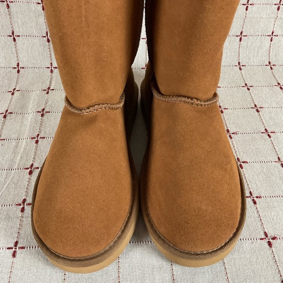 Kemi Australia MU1749RW Brown Suede & Sheepskin Fully Lined Mid Calf Boots Sz 7 - Picture 4 of 10